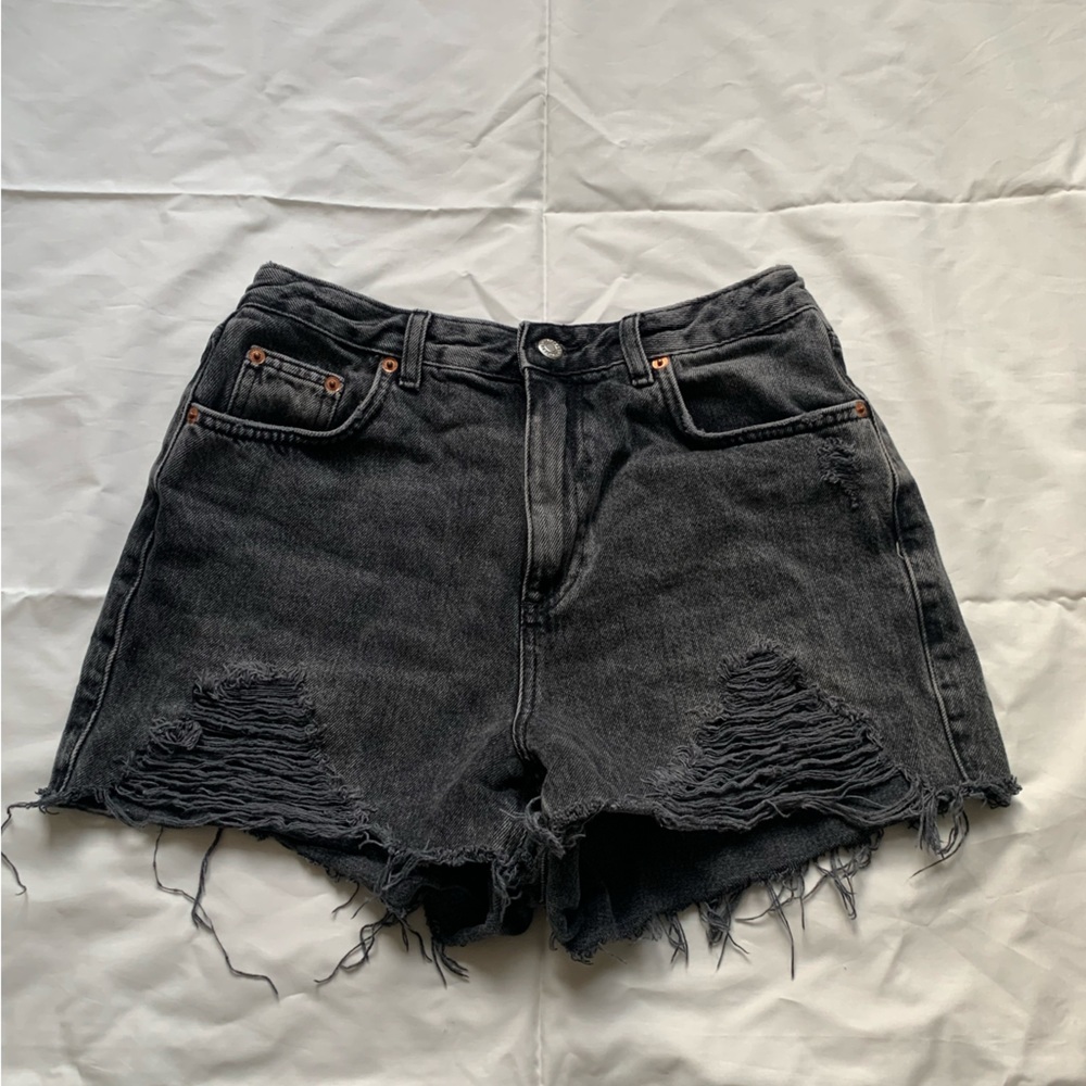Black Mom Jean shorts from Topshop